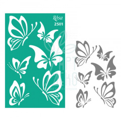 Трафарет багаторазовий самоклеючий, №2501, серія "Тварини", 13х20 см, ROSA Talent