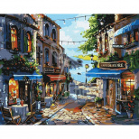 Набір для розпису за номерами "Ресторани на узбережжі", 40х50 см, Ідейка