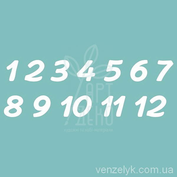 Набір чипбордів "Цифри 06", Вензелик
