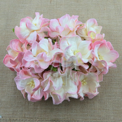 Квіти паперові Гарденія, рожево-бежева, 5 шт., Тайланд