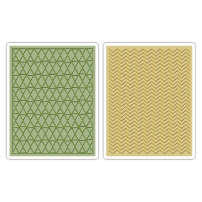 Набір папок для тиснення Chevron & Lattice Set, Sizzix