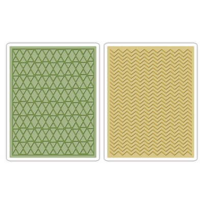 Папки для тиснення 2 шт. Chevron & Lattice Set, Sizzix