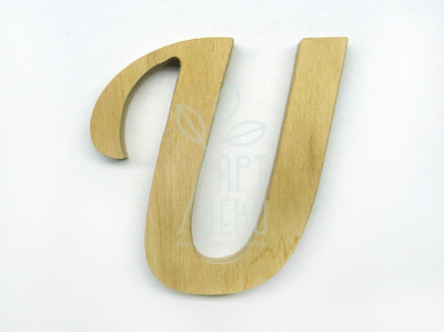 Літера "U", вільха, 9х9 см, Україна