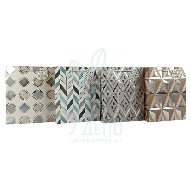 Пакет подарунковий "Блискуча абстракція", 26х32х10 см, Україна 