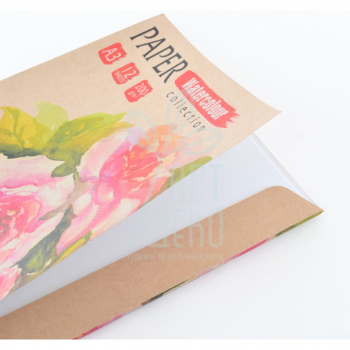 Папка для акварелі Paper Watercolor Collection, А3 (29,7х42 см), 200 г/м2, 12 л., Santi