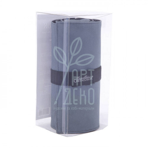 Пенал-згорток для олівців та аксесуарів тканинний, зі з'ємним футляром, сірий, Cretacolor