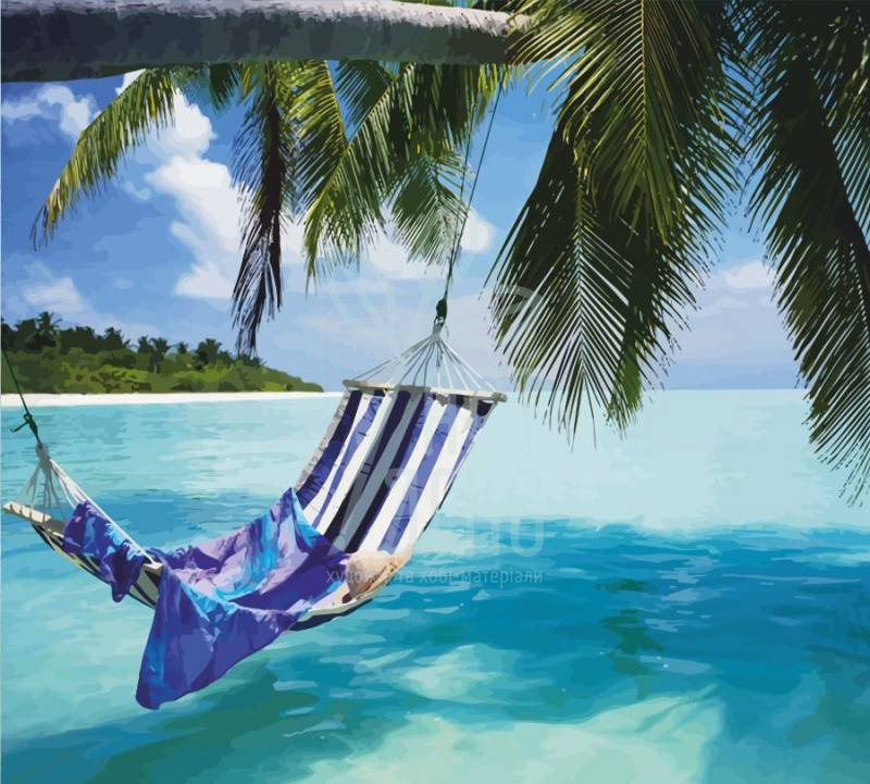 Набір для розпису за номерами "Райський острів", 35х45 см, ROSA START