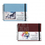 Блокнот для акварелі Watercolor, спіраль, А5 (14,8х21 см), 200 г/м2, 32 л, Rosa