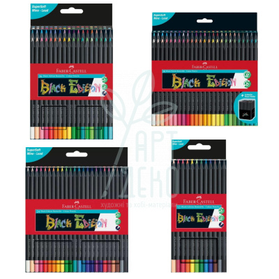 Набір олівців кольорових "Black Edition", тригранні, Faber-Castell
