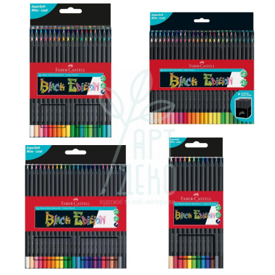 Набір олівців кольорових "Black Edition", тригранні, Faber-Castell