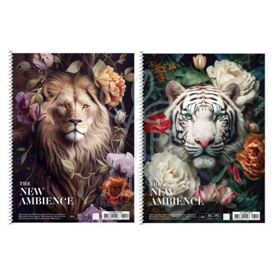 Коледж-блок Student, спіраль, А4+, УФ-лак, білий блок, лінійка, 70 г/м2, 80 л, Школярик