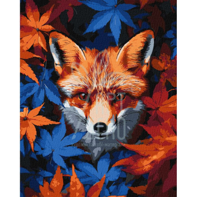 Набір для розпису за номерами "Осіння лисиця", 40х50 см, Ідейка