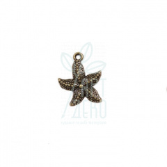 Підвіска металева "Морська зірка", античне золото, 19х23 мм, Scrapberry's