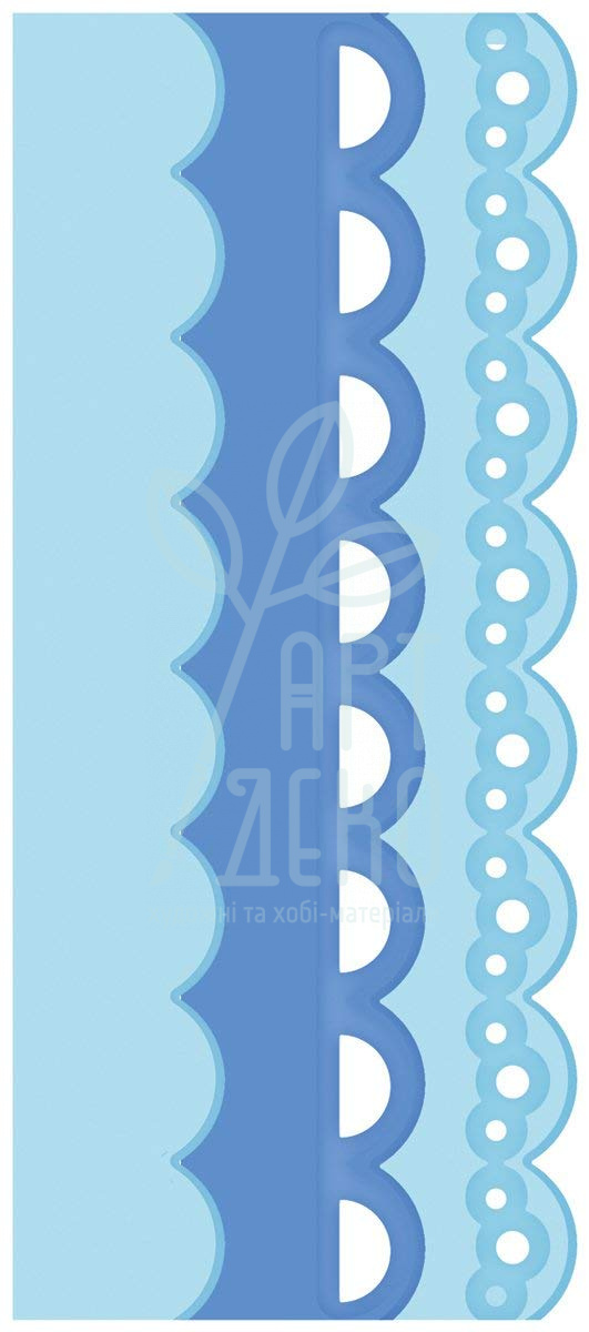 Набір ножів для скрапбукінгу Edgeabilities - Classic Scallop Die Set, 3 шт, Spellbinders