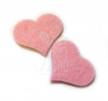 Набір декору з фетру "Серце", рожеві, 3,5 см, 10 шт, Україна