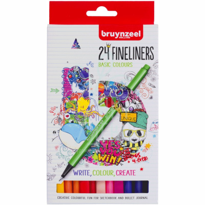 Набір лайнерів Fineliners, 24 кол., Bruynzeel