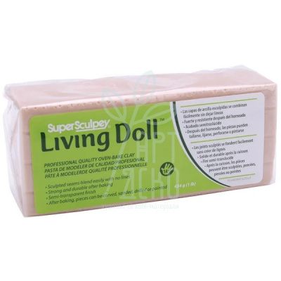 Пластика для ляльок Living Doll, Тілесна, 454 г, Sculpey