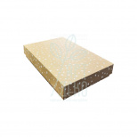 Коробка подарункова, гофрокартон "Зірки білі", 42х28х6,7 см, крафт, Україна