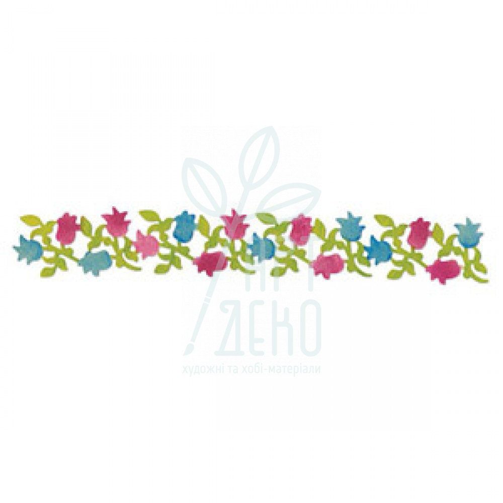 Набір ножів для скрапбукінгу Decorative Strip Die-Flowering Foliag, Sizzix