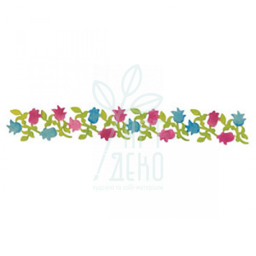 Набір ножів для скрапбукінгу Decorative Strip Die-Flowering Foliag, Sizzix