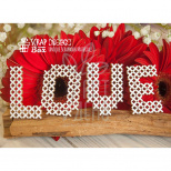 Набір чипбордів для вишивання "Love", 4 шт, Скрапбокс