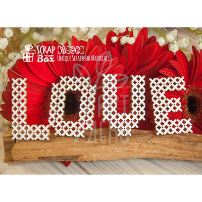 Набір чипбордів для вишивання "Love", 4 шт, Скрапбокс