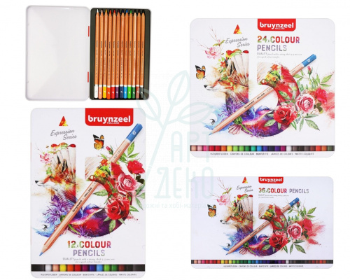 Набір олівців кольорових EXPRESSION, в металевій коробці, Bruynzeel