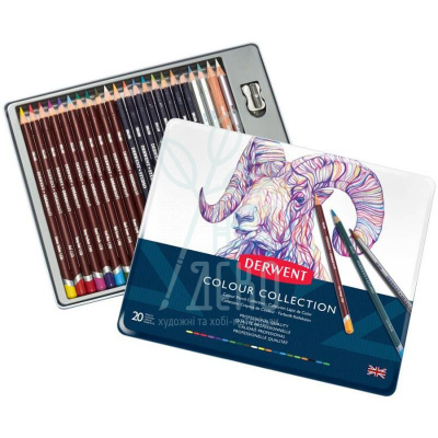 Набір олівців кольорових Colour Collection, в металевій коробці, 24 предмети, DERWENT