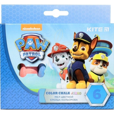 Набір крейди кольорової "Paw Patrol", 6 шт., Kite