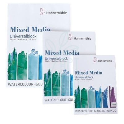 Склейка для акварелі, гуаші, акрилу MIX Universal, 24х32 см, 310 г/м2, 25 л., Hahnemuhle Склейка для акварелі, гуаші, акрилу MIX Universal, 24х32 см, 310 г/м2, 25 л., Hahnemuhle