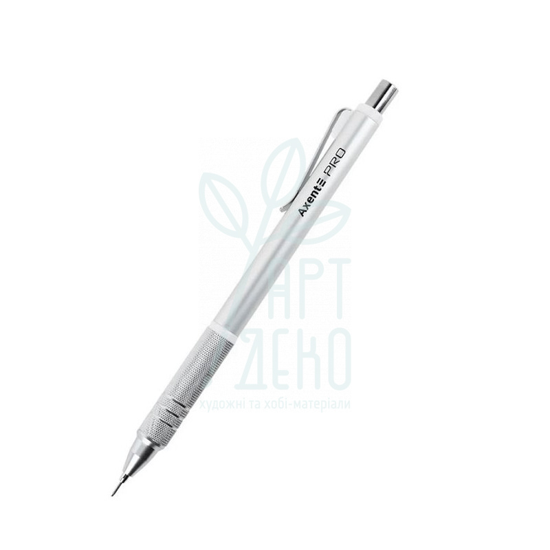 Олівець механічний Pro, 0.5 мм, срібний, Axent
