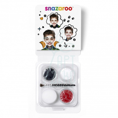 Набір фарб для гриму Mini Face Paint Vampire Universal, 3x3,75 мл, червоний, чорний, білий, Snazaroo