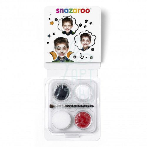 Набір фарб для аквагриму Mini Face Paint Vampire Universal, 3 кол. x3,75 мл, Snazaroo