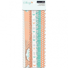 Набір висічок картонних Border Strips with Glitter Accents, Teresa Collins Набір висічок картонних Border Strips with Glitter Accents, Teresa Collins