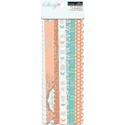 Набір висічок Border Strips with Glitter Accents - Tell Your Story Collection, Teresa Collins