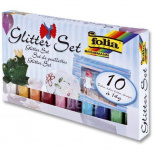 Набір декоративного глітеру, 10 шт. по 14 гр., кольоровий, Folia