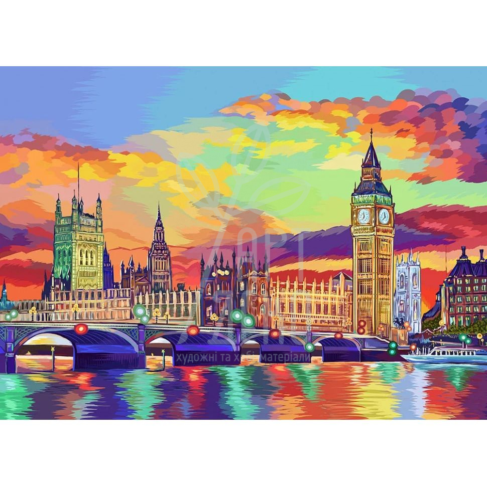 Набір для розпису за номерами №8 "Лондон", 40х50 см, Україна
