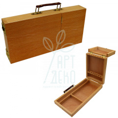 Пенал-етюдник для акварельних фарб, дерев'яний, 33х16,5х5 см, D.K.ART & CRAFT Пенал-етюдник для акварельних фарб, дерев'яний, 33х16,5х5 см, D.K.ART & CRAFT