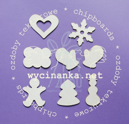 Набір чипбордів "Святкові пряники", 8 шт., Wycinanka