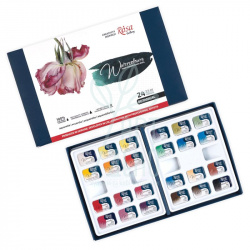 Набір акварельних фарб Gallery Botanical, кювети, 24х2,5 мл, ROSA