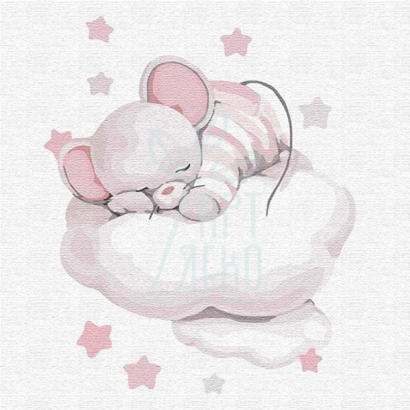 Набір для розпису за номерами "Подорож хмаринкою", 30х30 см, Ідейка