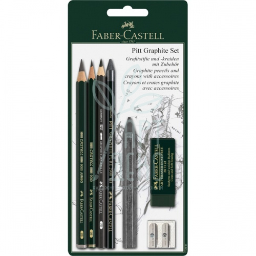 Набір олівців графітних PITT Graphite, 7 предметів, Fafer-Castell