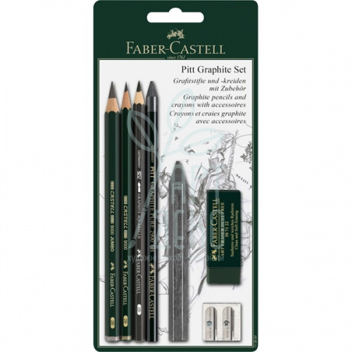 Набір олівців графітних PITT Graphite, 7 предметів, Fafer-Castell