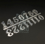 Набір цифр для годинника, срібні, 2,5 см, Китай
