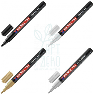 Маркер лаковий Paint e-791, круглий, 1-2 мм, Edding