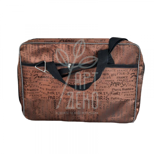 Папка з тканини "Євро", А3 (29,7х42 см), жорстка, коричневі написи "Paris" на коричн. фоні,Україна