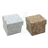 Коробка подарункова, гофрокартон "Серця", 14,5х14,5х14,3 см, Україна