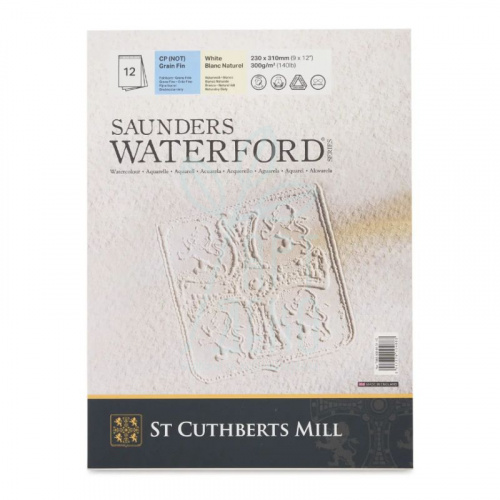 Альбом для акварелі Saunders Waterford Cold Press, 23х31 см, 300 г/м, 12 л., St Cuthberts Mill