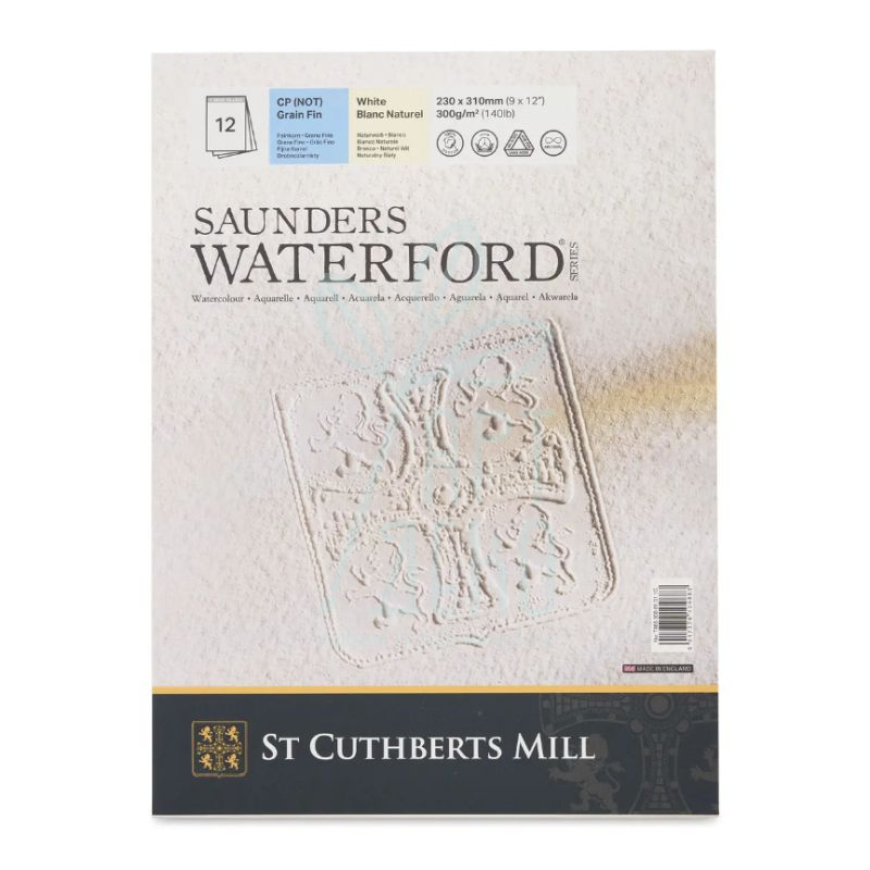 Альбом для акварелі Saunders Waterford Cold Press, 23х31 см, 300 г/м, 12 л., St Cuthberts Mill