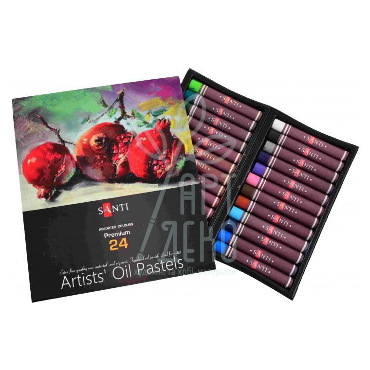 Набір пастелі олійної Artists' oil pastels, 24 шт, Santi